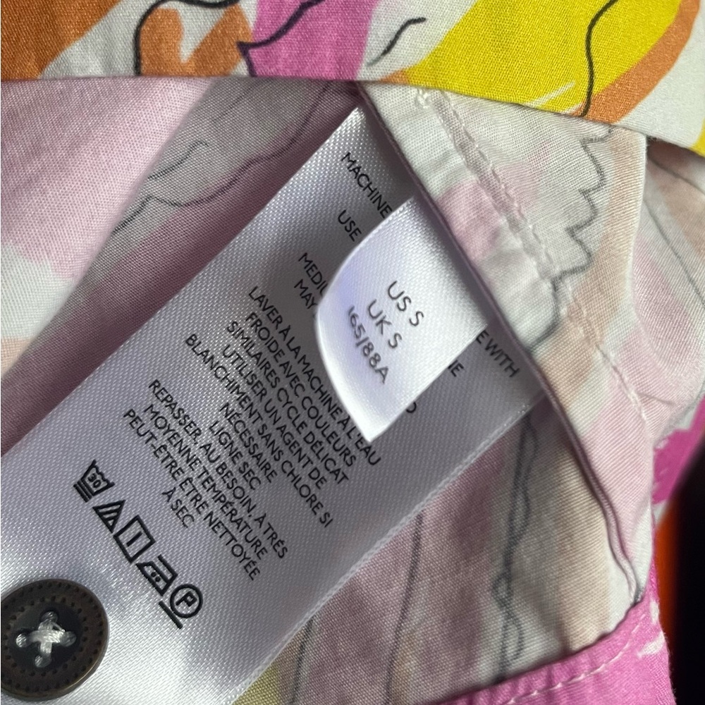 Anthropologie Pink & Orange Long Sleeve Printed Dress - Picture 11 of 14